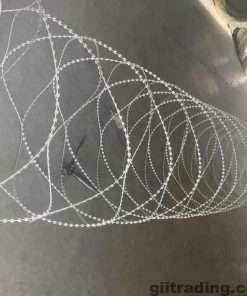 Double spiral barbed wire, fence